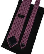 ERMENEGILDO ZEGNA - Pink & Burgundy Medallion Tie