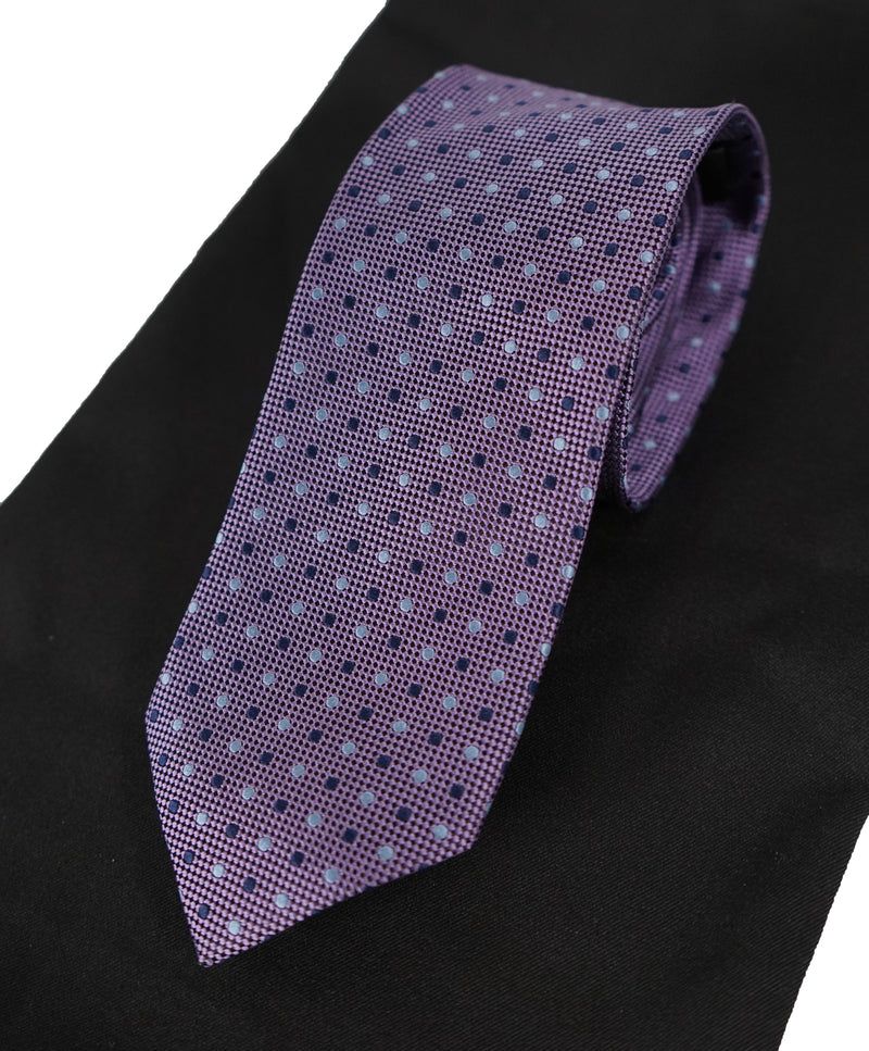 ERMENEGILDO ZEGNA - Pink & Purple Polka-Dot Tie