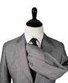 FACONNABLE - Gray & Blue Chalk Stripe Linen Blend Suit - 38S