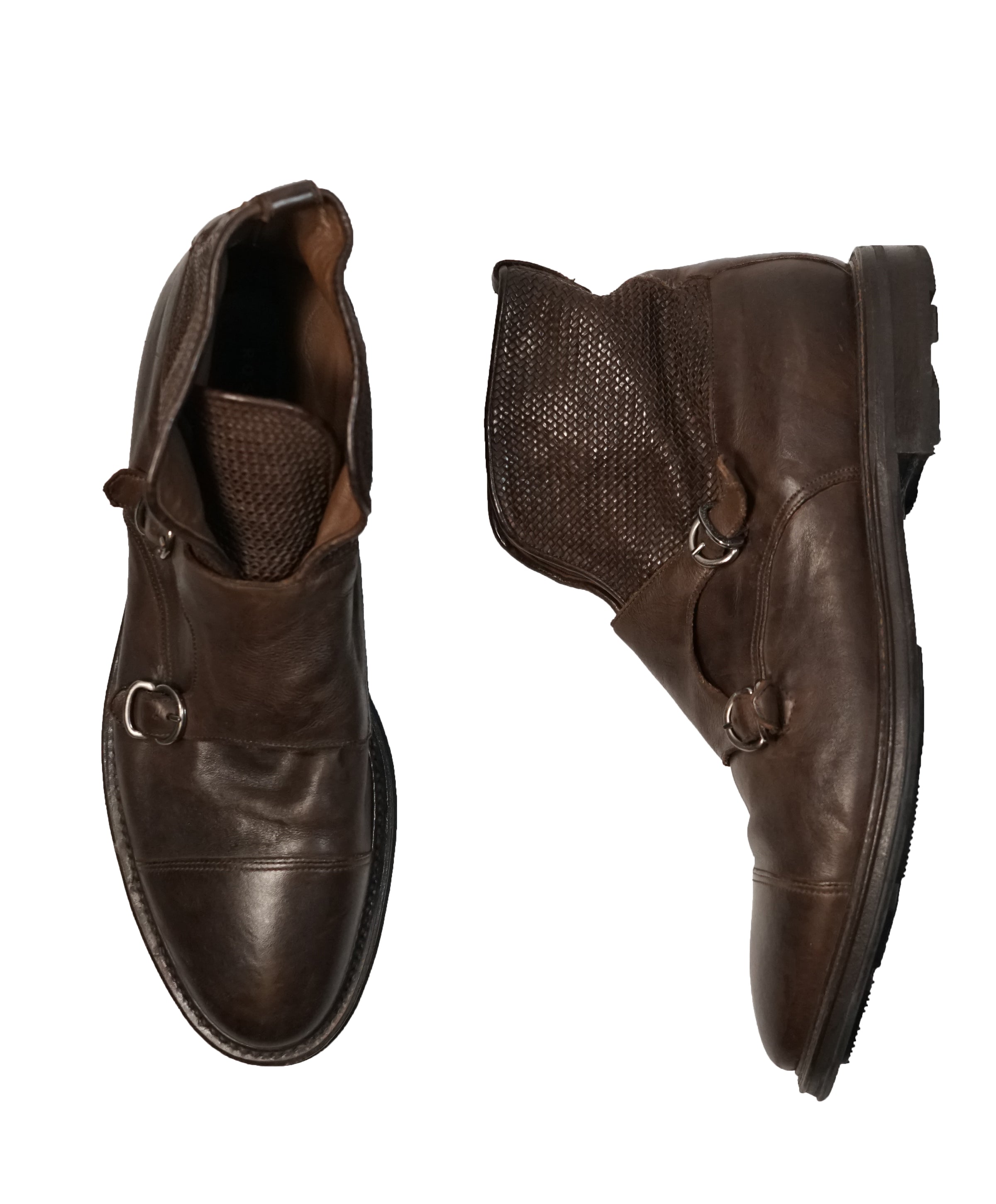 Distressed ankle boots on sale
