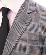 GIORGIO ARMANI - “UPTON” Wool/Silk/Linen Bold Glen Plaid Check Blazer - 42S