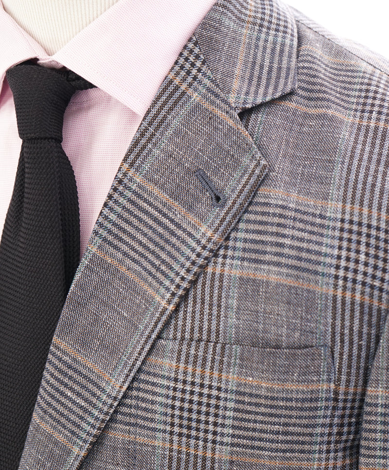 GIORGIO ARMANI - “UPTON” Wool/Silk/Linen Bold Glen Plaid Check Blazer -  42S
