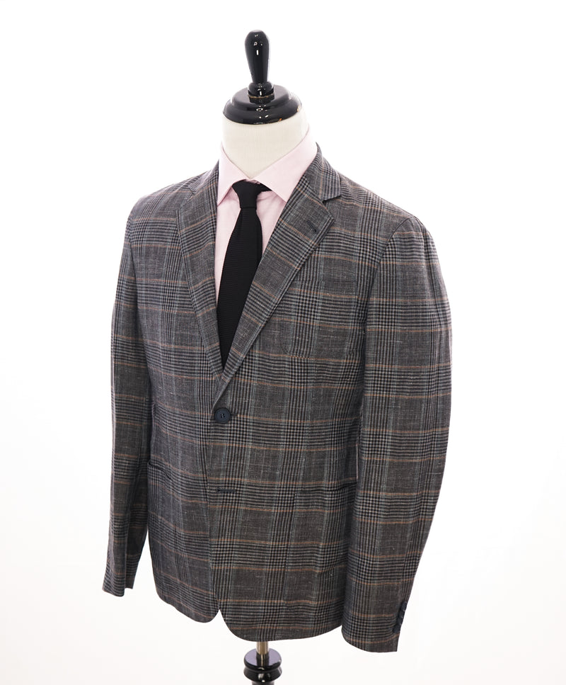 GIORGIO ARMANI - “UPTON” Wool/Silk/Linen Bold Glen Plaid Check Blazer - 42S