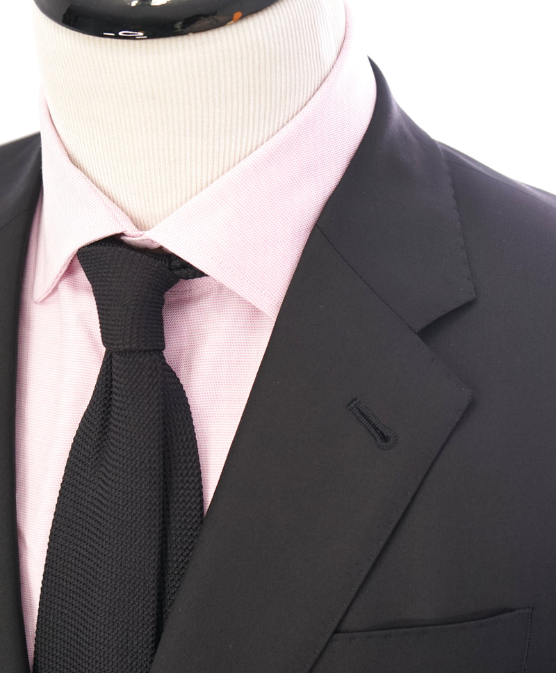 GIORGIO ARMANI - Jet Black 2-Button Super 160's “SOFT” Collection Suit - 42R