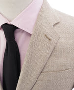 GIORGIO ARMANI - “Taylor” Wool/Silk/Linen Bold Camel Check Weave Blazer - 36S