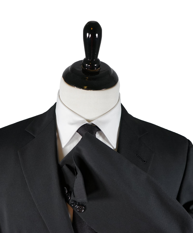 GIORGIO ARMANI-Black Wool/Mohair Suit Tailored for FORBES BILLIONARE "JUAN C ESCOTET”-42R