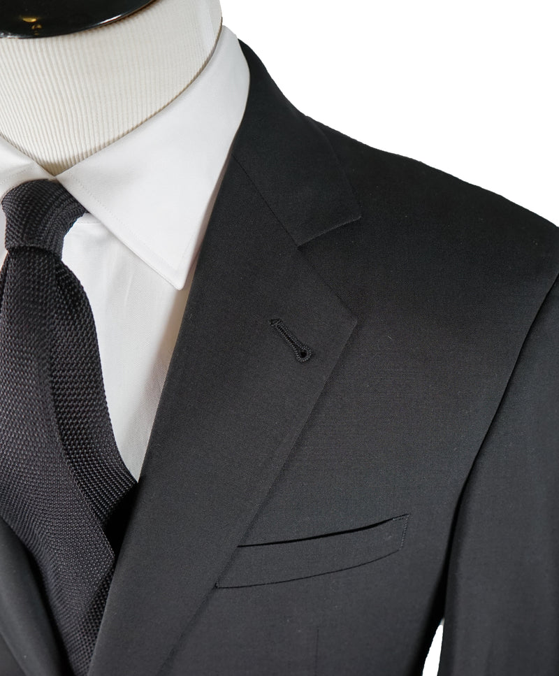 GIORGIO ARMANI-Black Wool/Mohair Suit Tailored for FORBES BILLIONARE "JUAN C ESCOTET”-42R