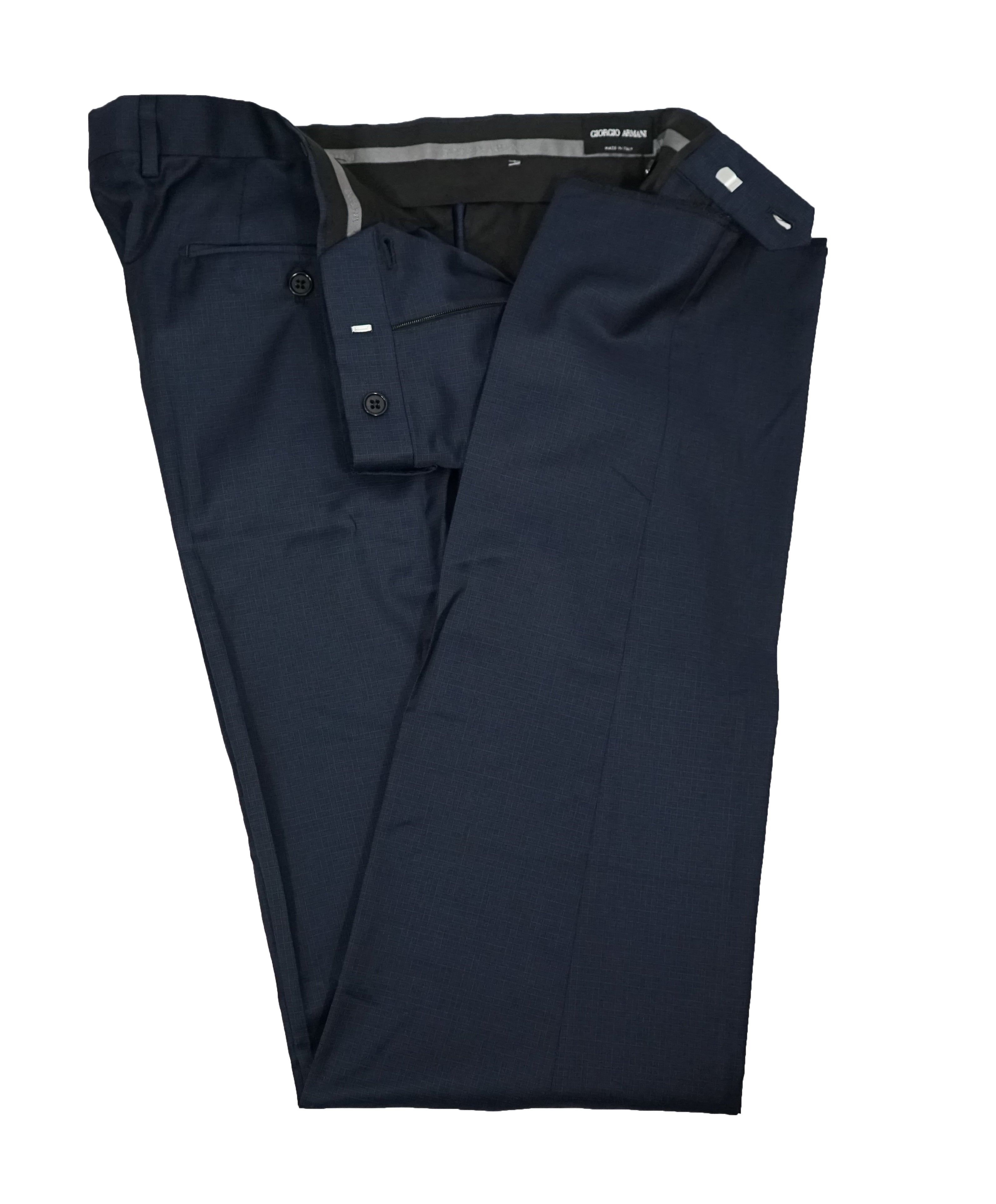 GIORGIO ARMANI - Blue Check Basket Weave “SOFT” Collection Suit - 40R