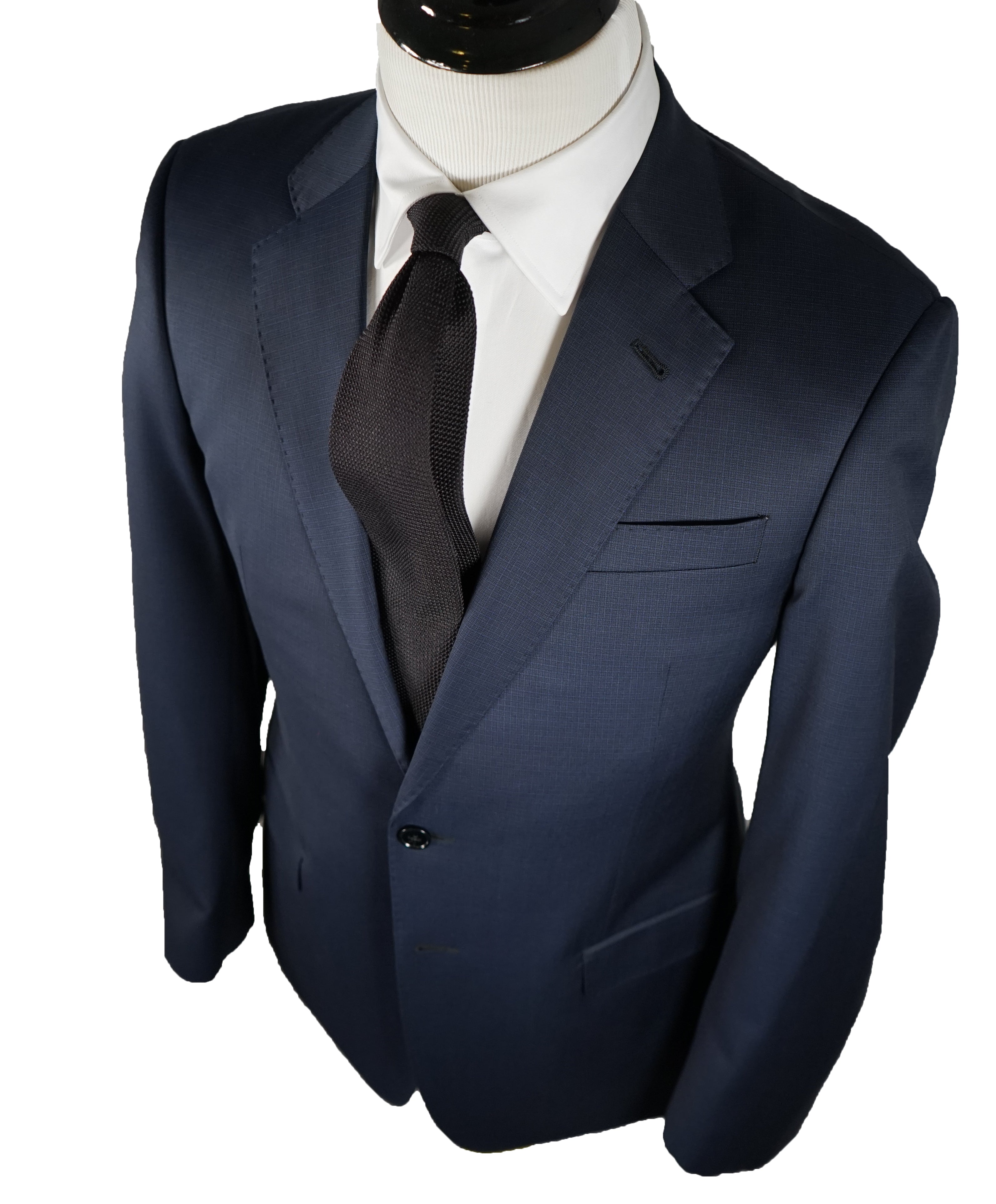 GIORGIO ARMANI - Blue Check Basket Weave “SOFT” Collection Suit - 40R