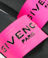 GIVENCHY - Iconic Neon Pink Monogram Logo Slides Sandals - 6