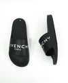 GIVENCHY - Iconic Black Monogram Logo Slides Sandals - 8