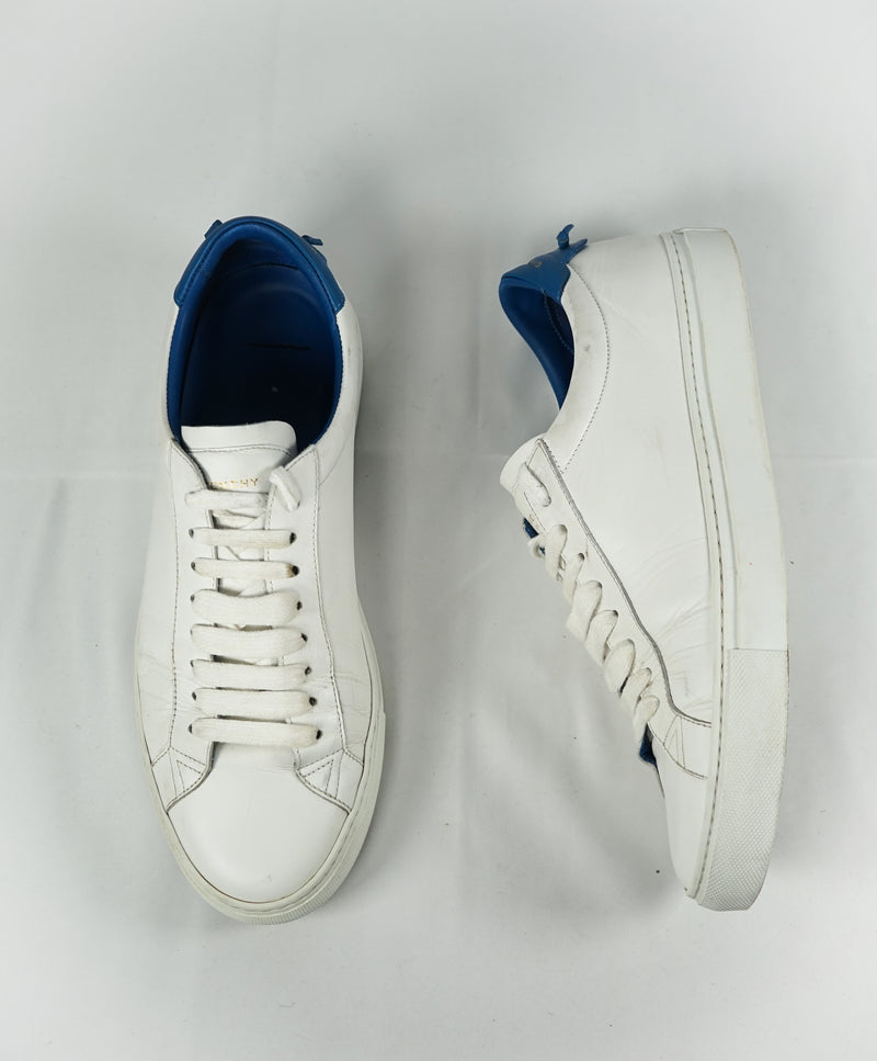 GIVENCHY - “Knot” White Iconic Sneaker With Blue & Gold Logo Back - 9 –  Luxe Hanger