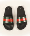 GUCCI - Iconic Green & Red Stripe Slides "72" Slippers - 7