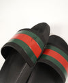 GUCCI - Iconic Green & Red Stripe Slides "72" Slippers - 7