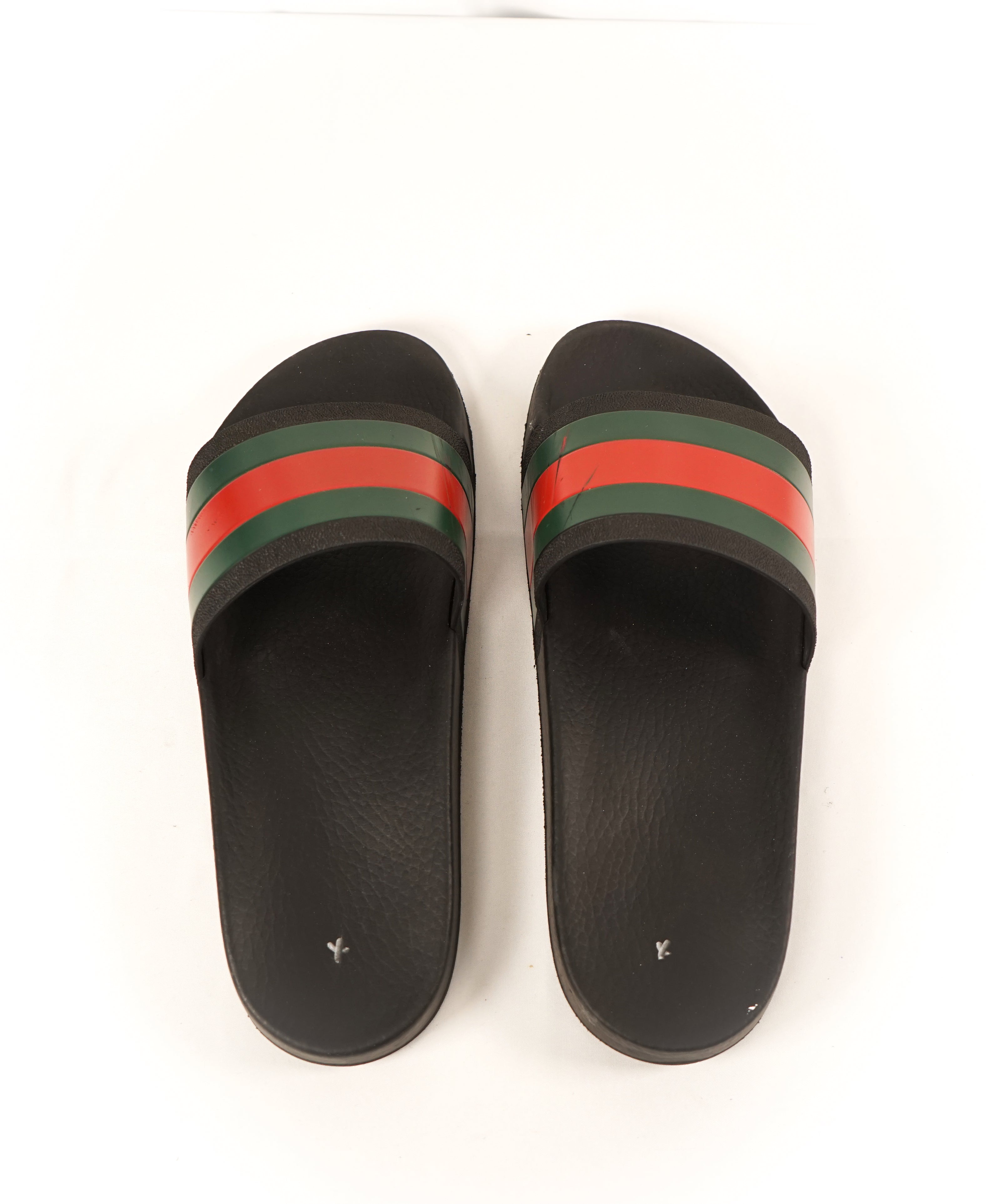 GUCCI - Iconic Green & Red Stripe Slides "72" Slippers - 11