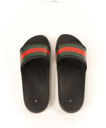 GUCCI - Iconic Green & Red Stripe Slides "72" Slippers - 11