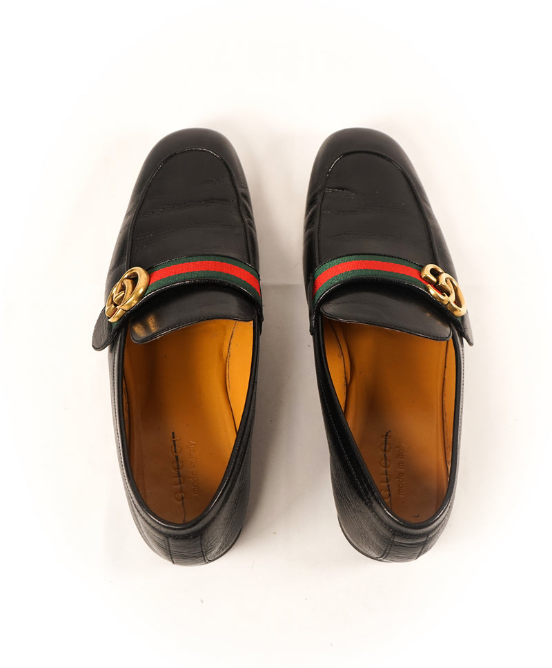 GUCCI - GG Interlocking Gold Bit Web Loafers “Donnie” - 11.5