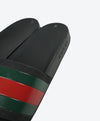 GUCCI - Iconic Green & Red Stripe Slides "72" Slippers - 9