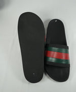 GUCCI - Iconic Green & Red Stripe Slides "72" Slippers - 13