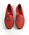 GUCCI - Red Rubber Horsebit Loafers Boat/Yacht Shoes - 10