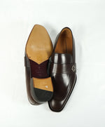GUCCI - Broadwick Brown GG Logo Loafers - 8