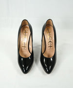 GUCCI - Black Patent Leather Round Toe High Heel Pumps- 7