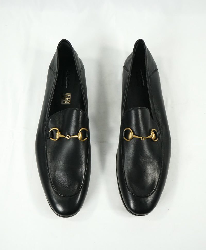 GUCCI - "Brixton" Horse-Bit Loafers Convertible Back Gold/Black - 13 US
