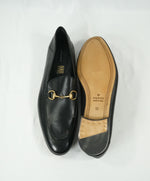 GUCCI - "Brixton" Horse-Bit Loafers Convertible Back Gold/Black - 13 US