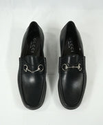 GUCCI - Horse-bit Leather sole Loafers Black Iconic Style - 11
