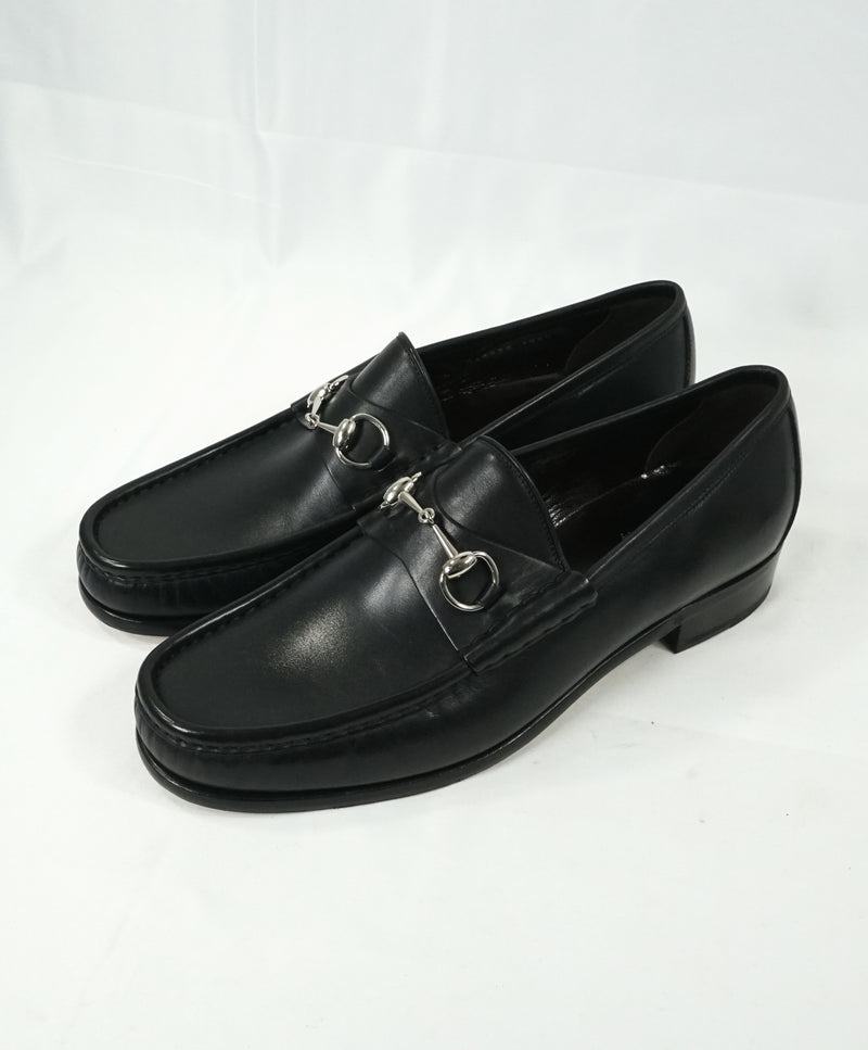 GUCCI - Horse-bit Leather sole Loafers Black Iconic Style - 11