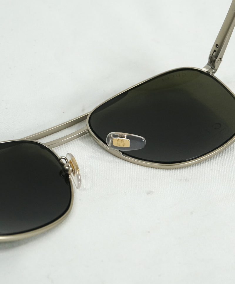 GUCCI - GG22070/f/s CGS70 Polarized Matte Silver Logo Sunglasses - 59-19 145
