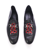 GUCCI - "Brixton" King Snake Horse-Bit Loafers Convertible Back Black - 10 US