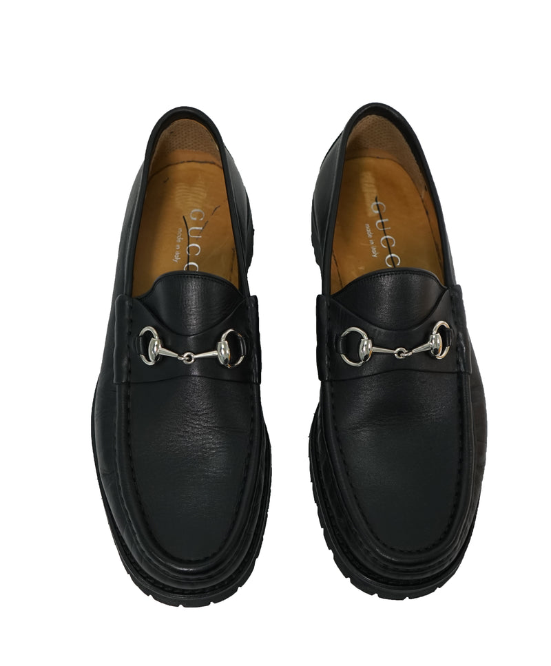 GUCCI - Horse-bit Loafers Black Iconic Style - 10.5