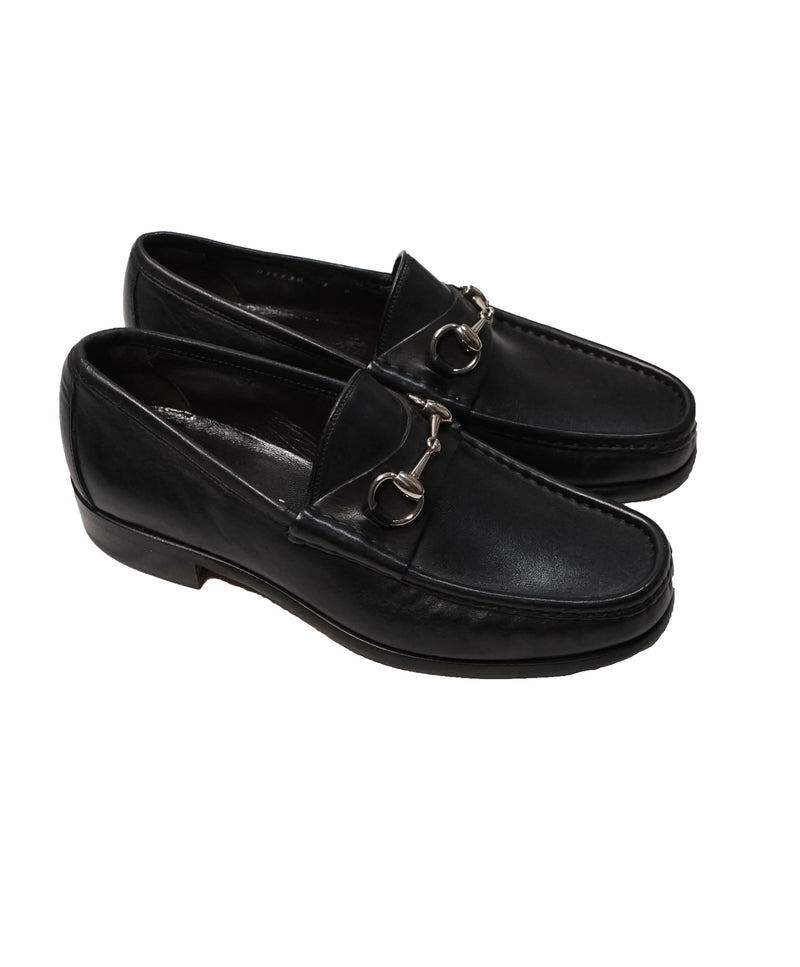 GUCCI - Horse-bit Loafers Black Iconic Style - 8 US