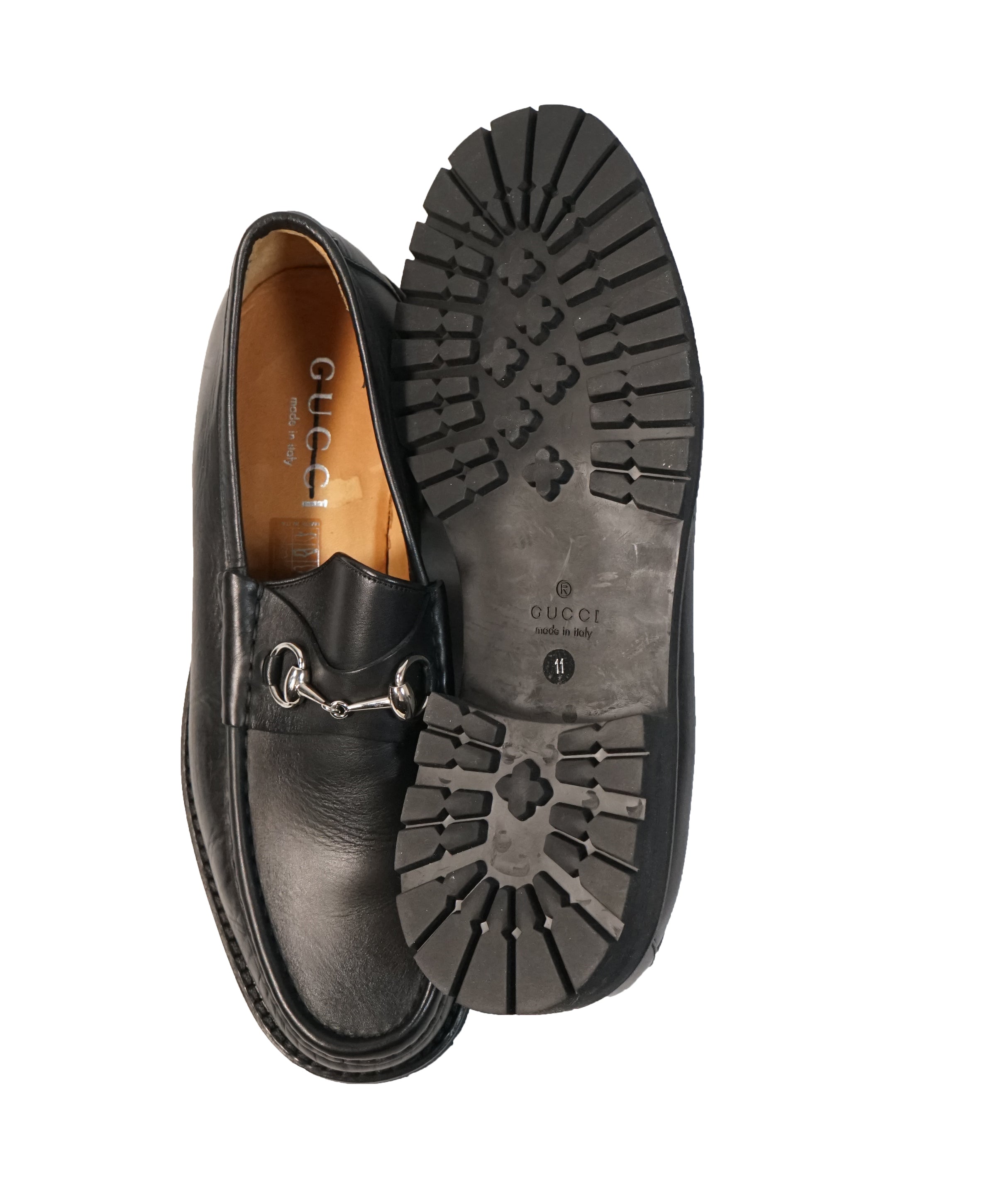GUCCI Lug Sole Bit Loafers black 12 Luxe Hanger