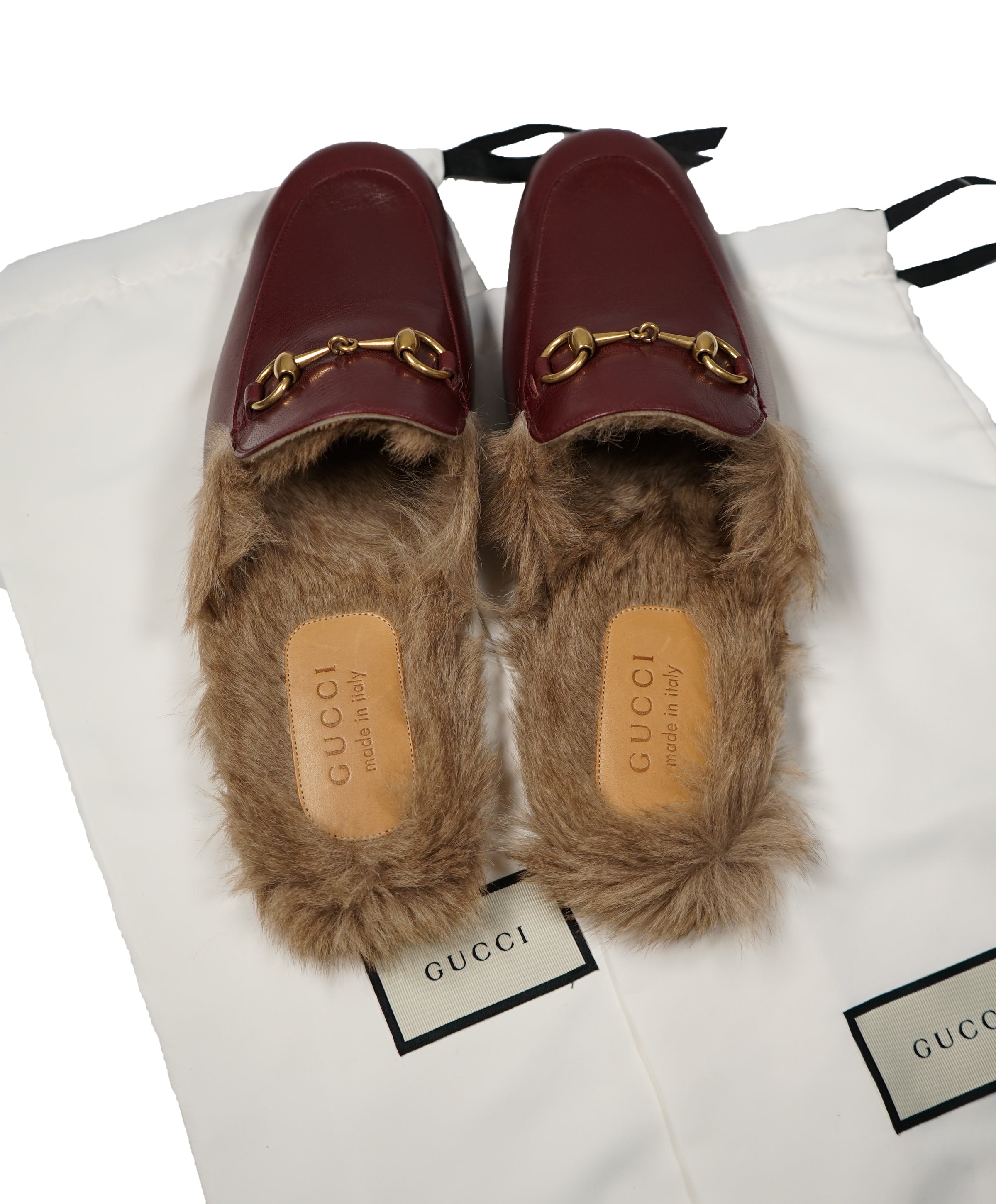Furry loafer slides top