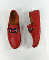 GUCCI - Red Horse-Bit Driving Loafers With Web Detail - 8