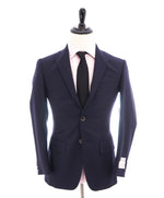 HARDWICK - Made In USA Premium Construction 2-3 Roll Lapel Navy Suit - 36R