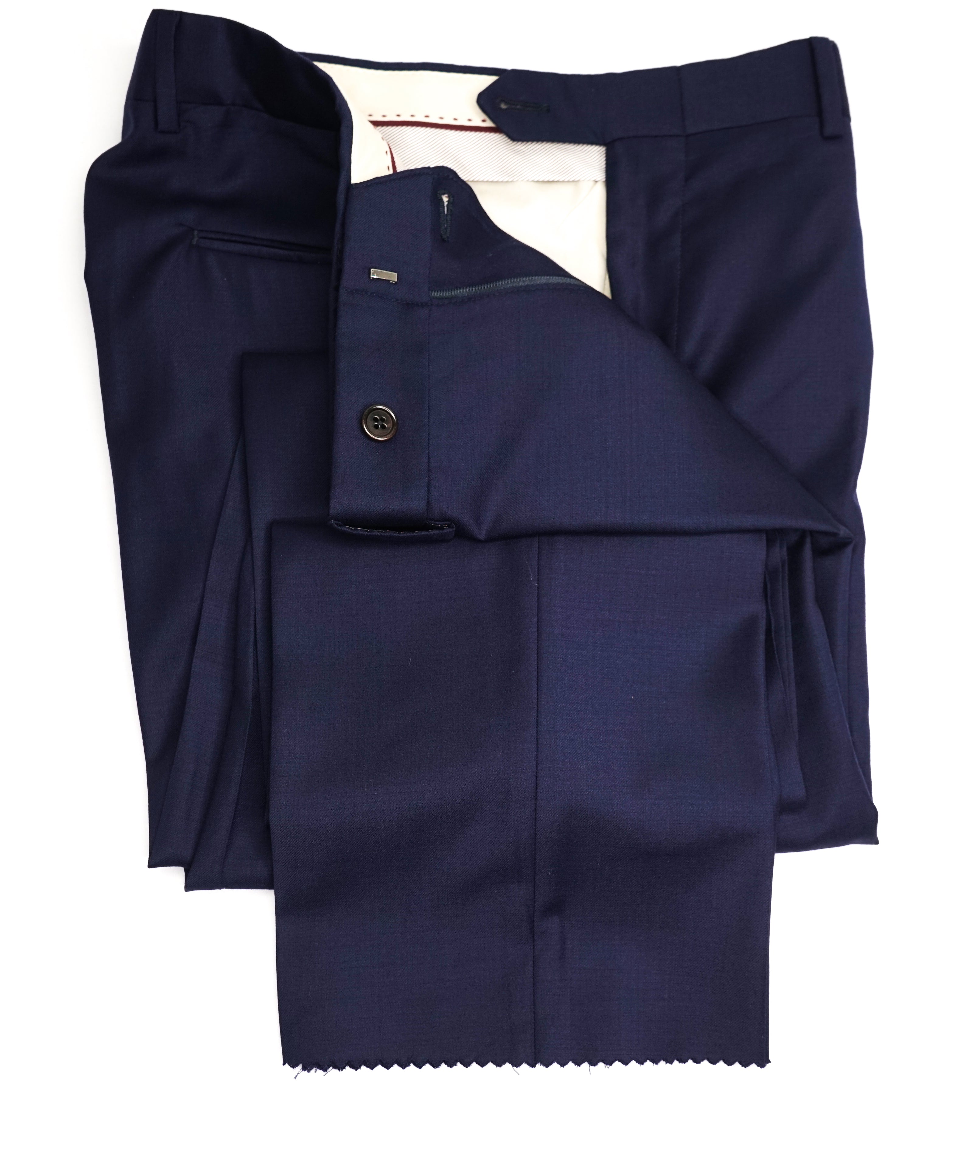 HARDWICK - Made In USA Premium Construction 2-3 Roll Lapel Navy Suit - 36R