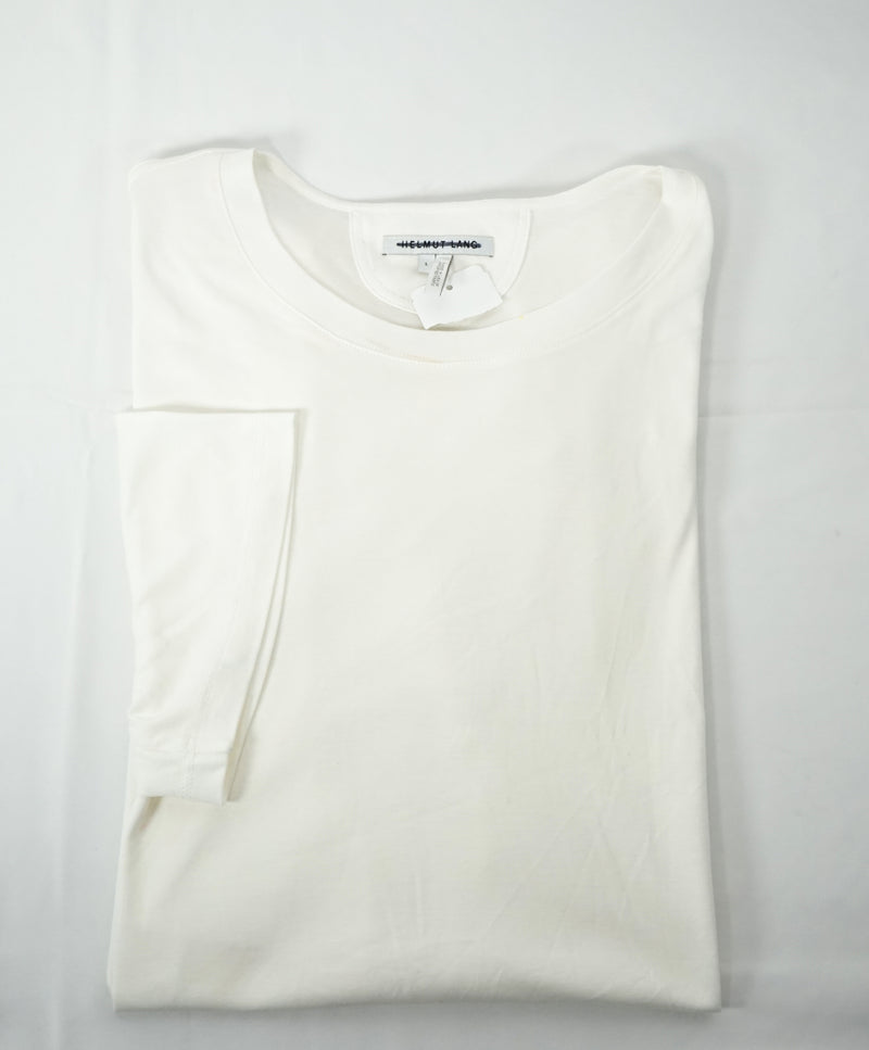 HELMUT LANG - “Rounded Ivory” Crew Neck Tee Cotton - L