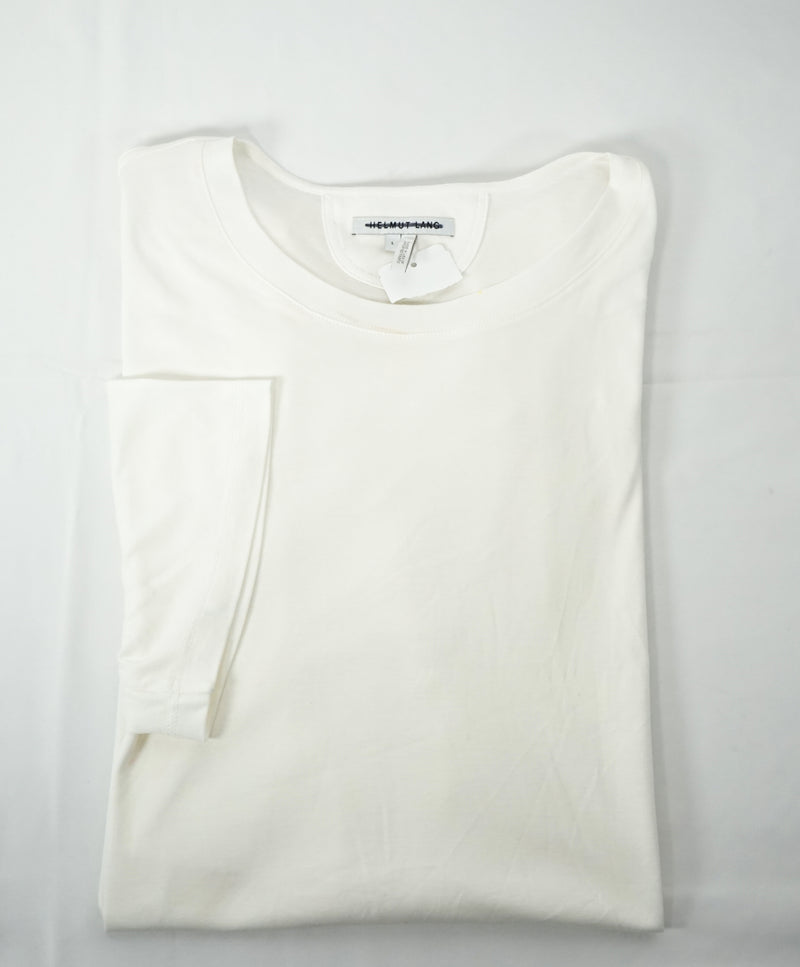 HELMUT LANG - “Rounded Ivory” Crew Neck Tee Cotton - L