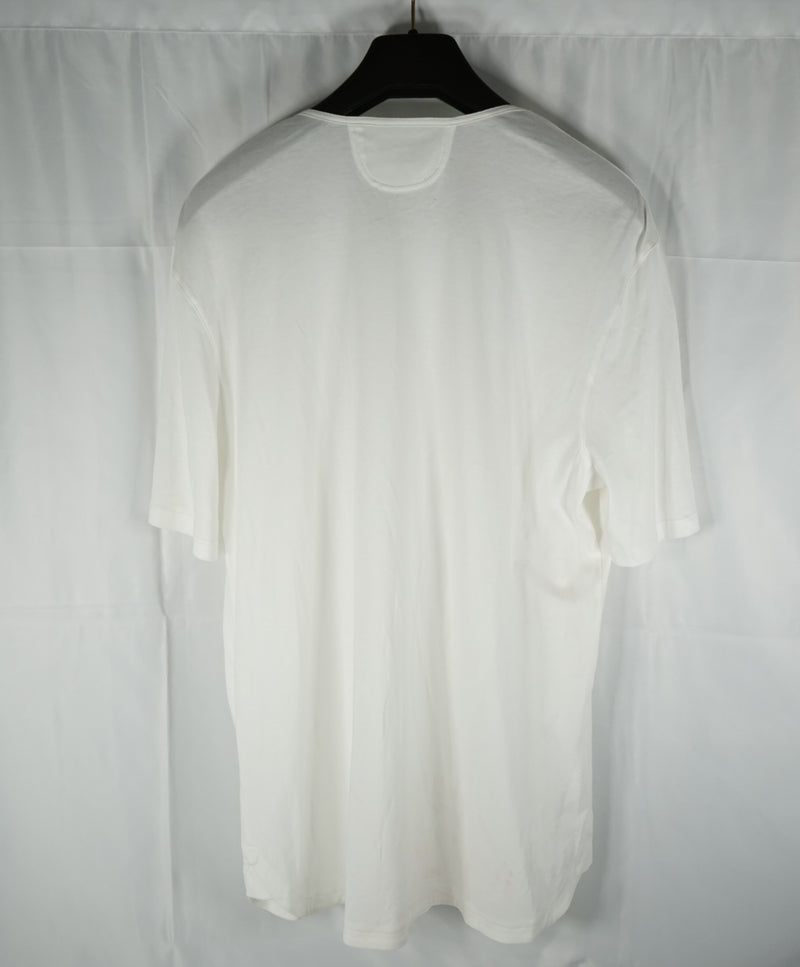 HELMUT LANG - “Rounded Ivory” Crew Neck Tee Cotton - L