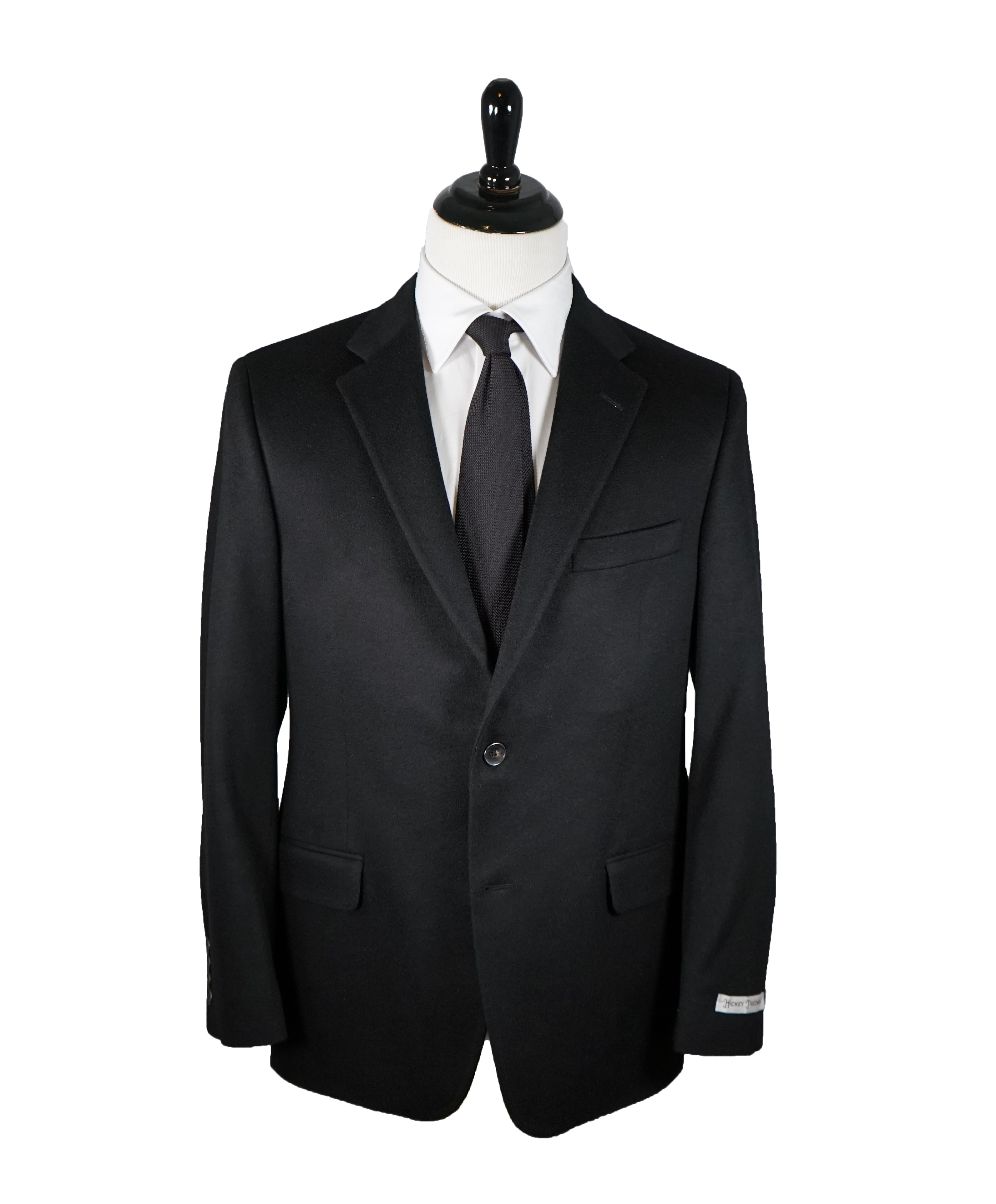 HICKEY FREEMAN - 100% Cashmere Black Blazer Engraved Buttons - 42R