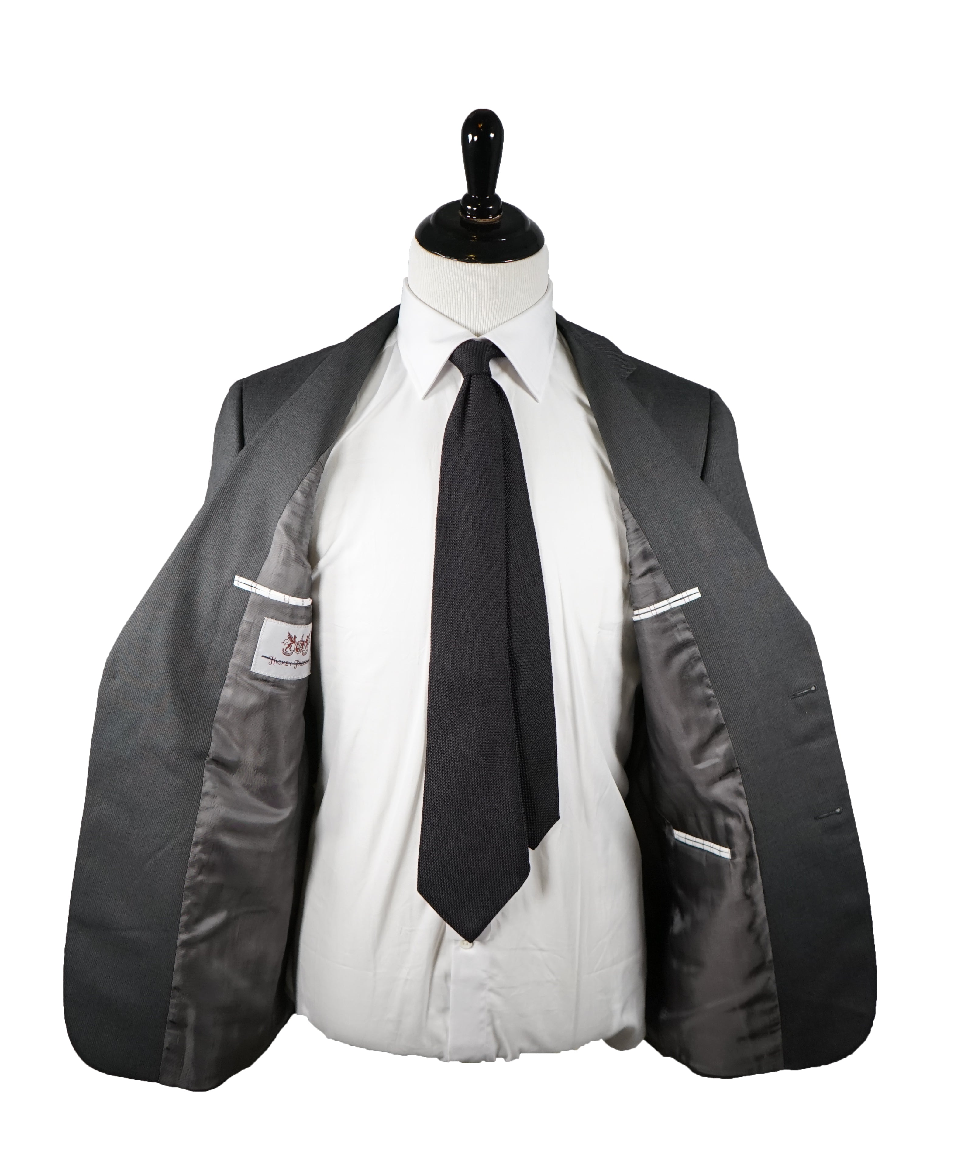 HICKEY FREEMAN - Gray Micro Striped Wool Suit “Milburn II" - 40R