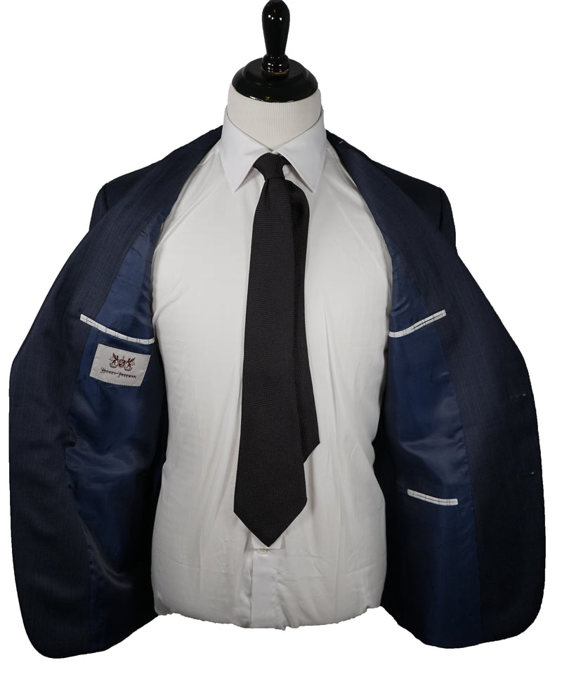 HICKEY FREEMAN - Tonal Chalk Stripe Medium Blue Suit - 44R