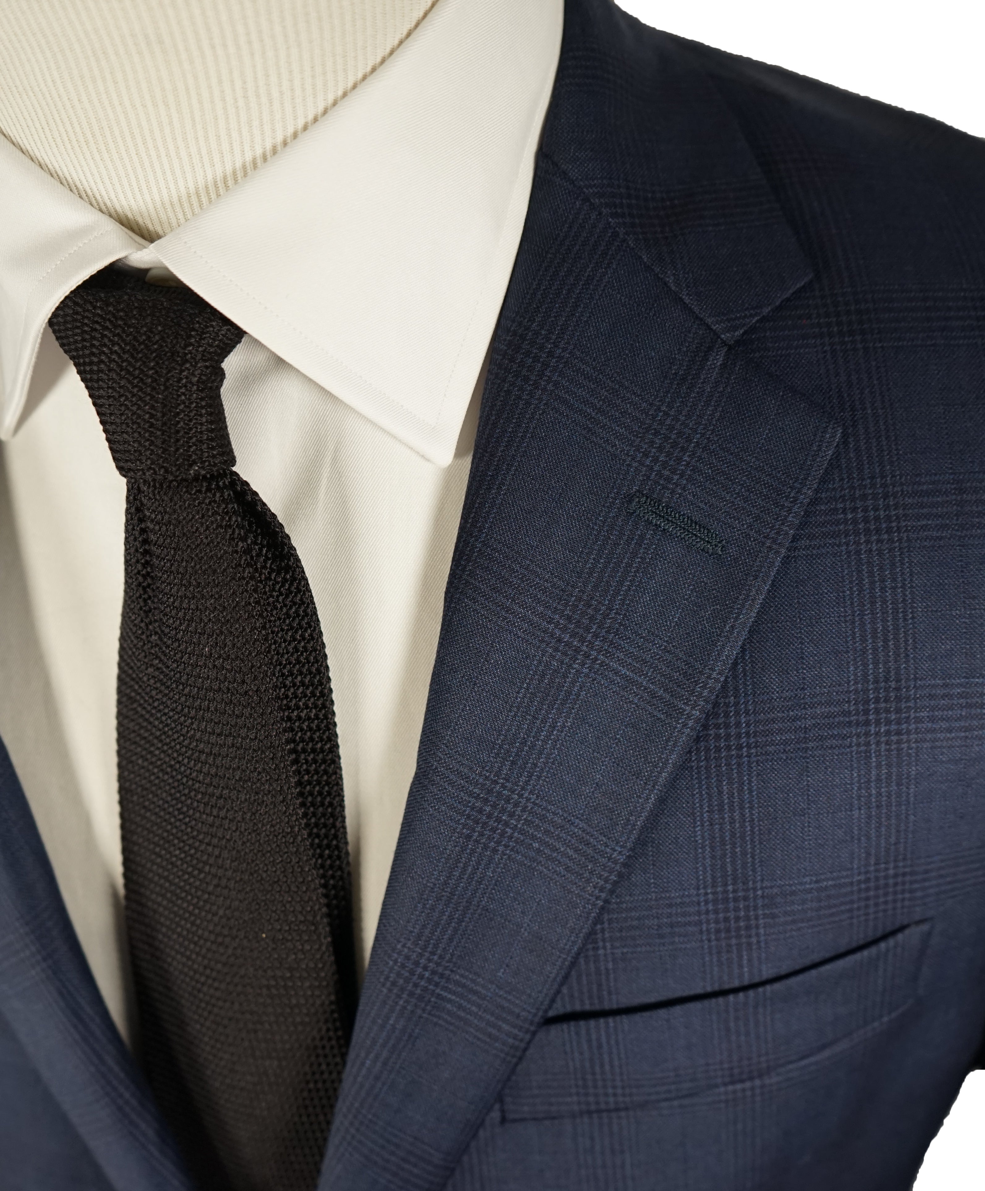 HICKEY FREEMAN - Tonal Medium Blue Plaid Check Suit - 40R