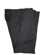 HICKEY FREEMAN - Wool Flat Front Dress Pants Purple Pinstripe - 38W