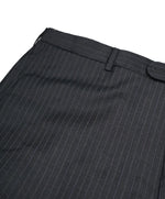 HICKEY FREEMAN - Wool Flat Front Dress Pants Purple Pinstripe - 38W