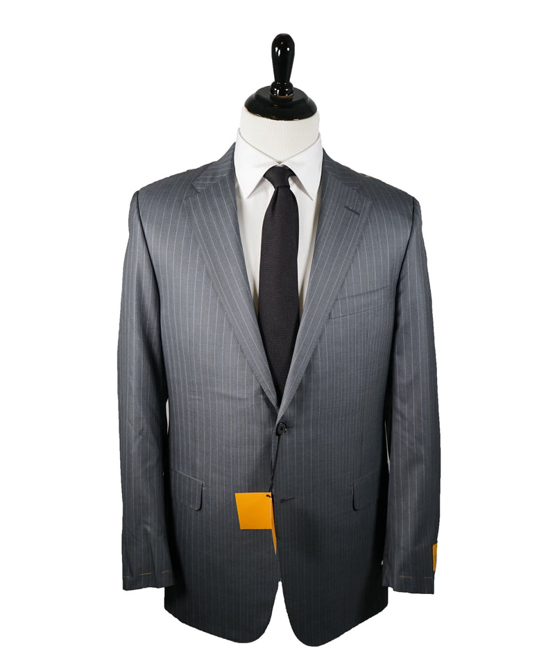 HICKEY FREEMAN -ERMENEGILDO ZEGNA TROFEO 600- Gray Wool Silk Suit - 44L