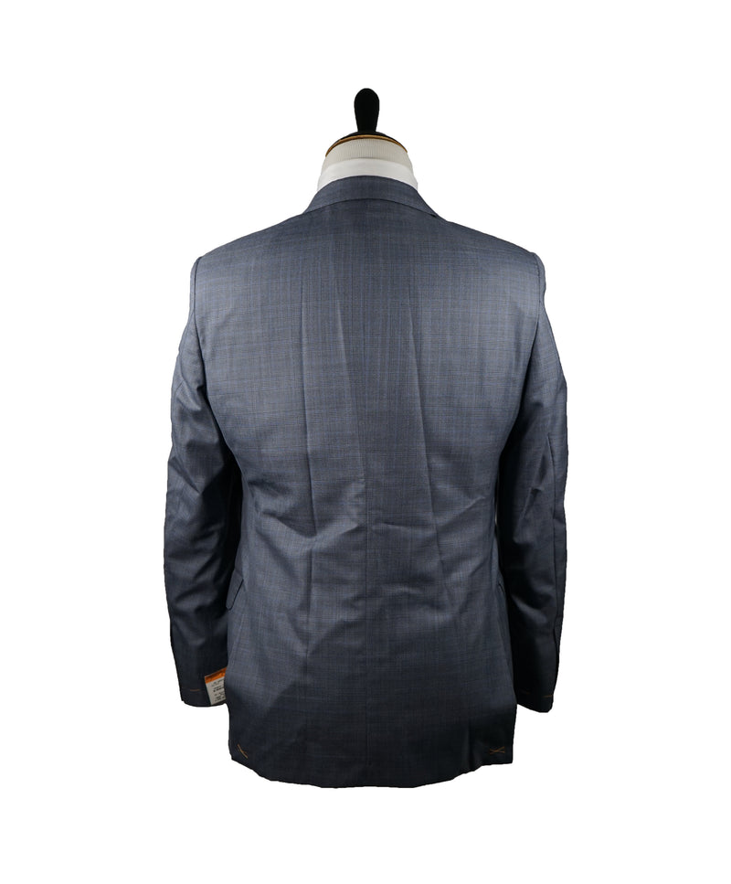 HICKEY FREEMAN / LORO PIANA - Super 150’s Wool/Silk Medium Blue Plaid - 44L